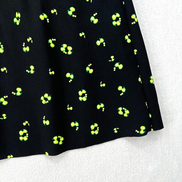 COS Frill Neck A-line Printed Dress Womens 4 Black Sleeveless Swing Floral Print - Picture 9 of 16